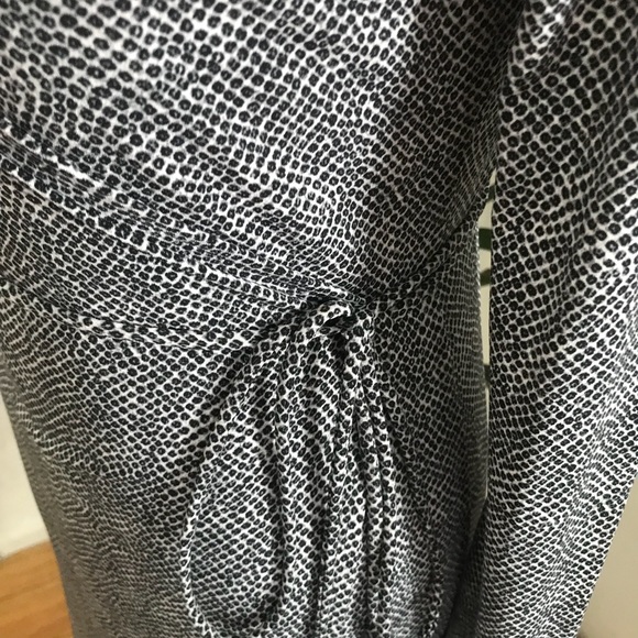 New Michael Kors Black Leopard Print Wrap Dress M - Picture 6 of 8